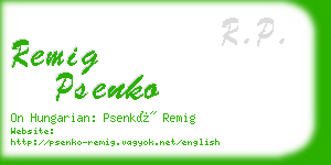 remig psenko business card